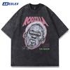 2023 Letní Vintage Tričko Punk Streetwear Tričko s potiskem Dennise Rodmana Oversize Tričko Volné Ležérní Pánské Dámské Prané Trička Topy