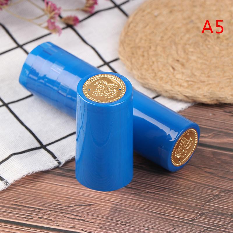 10pcs/lot PVC Heat Shrink Cap Wine Heat Shrinkable Cap Wine Shrink Film Wrap For Straight Mouth Bottle Home Bar Party Supplies