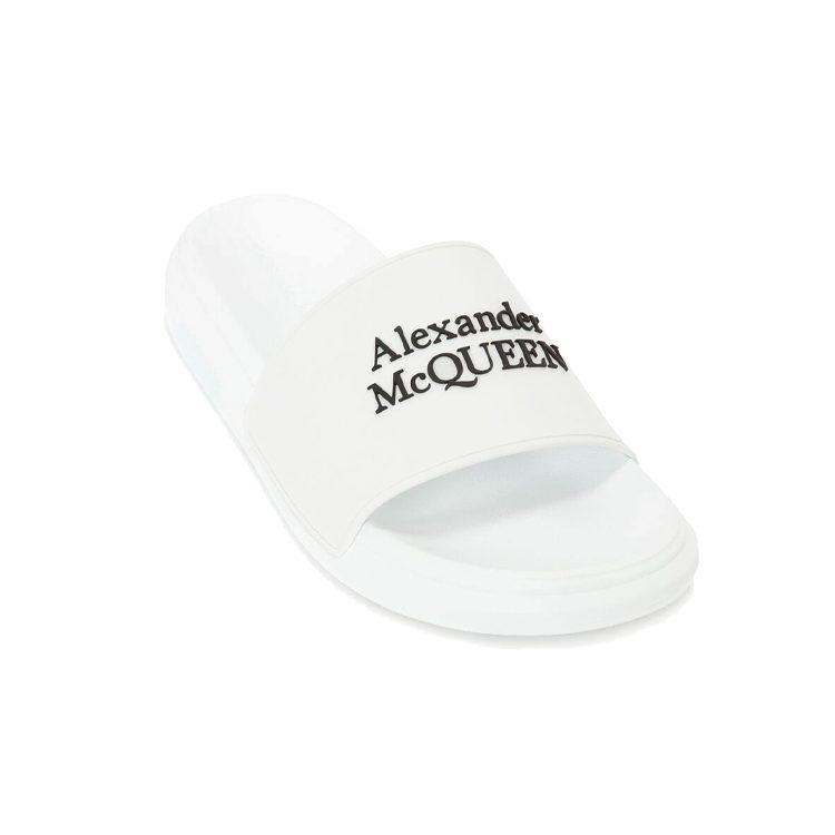 Alexander McQueen Pool Slide White Black 663564W4RF09061