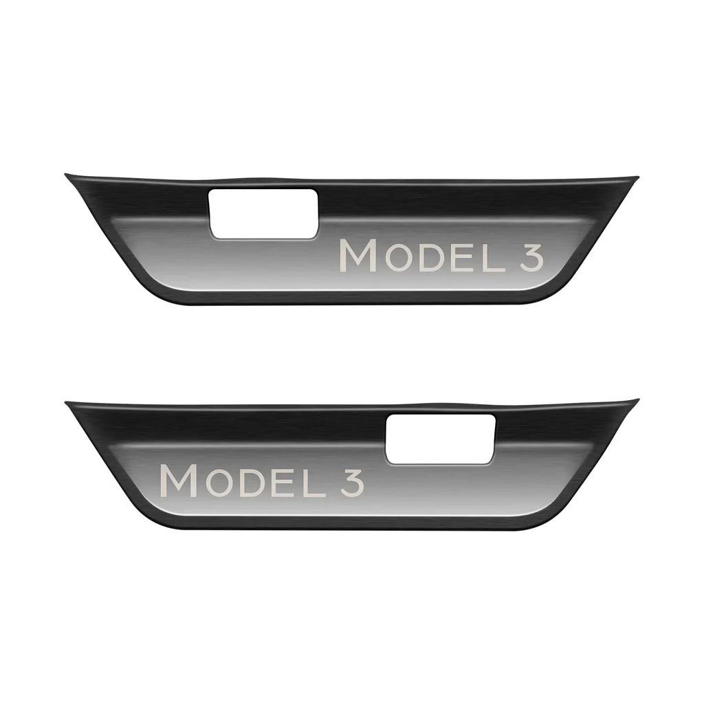 Door Welcome Pedals For 2025 Tesla Model 3 Highland Front and Rear Sill Bars Stampede Prevention Stainless Steel Car Accessories