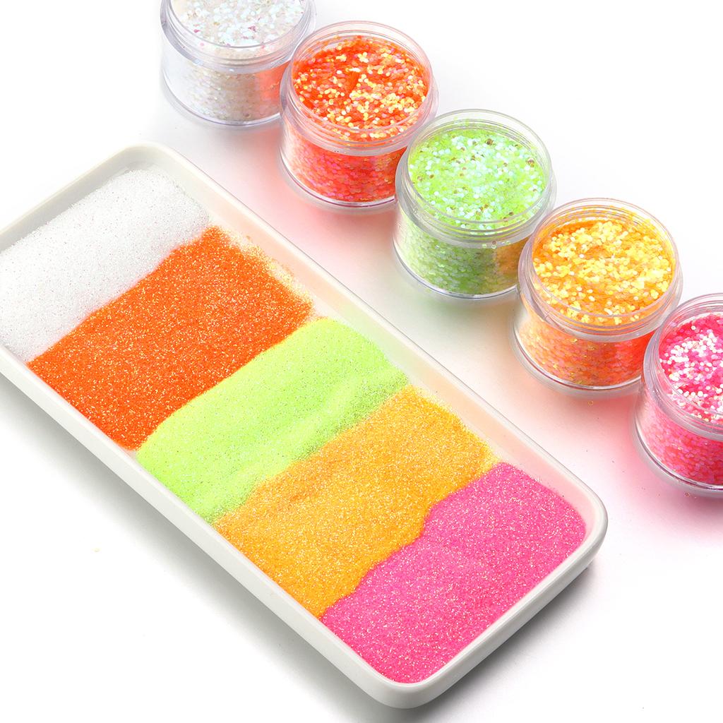 20/30g Glitter Sprinkles Powder Colorful Hexagonal Sparkly Powder Nail Art For Handicraft Creative Nail Paillette Decoration