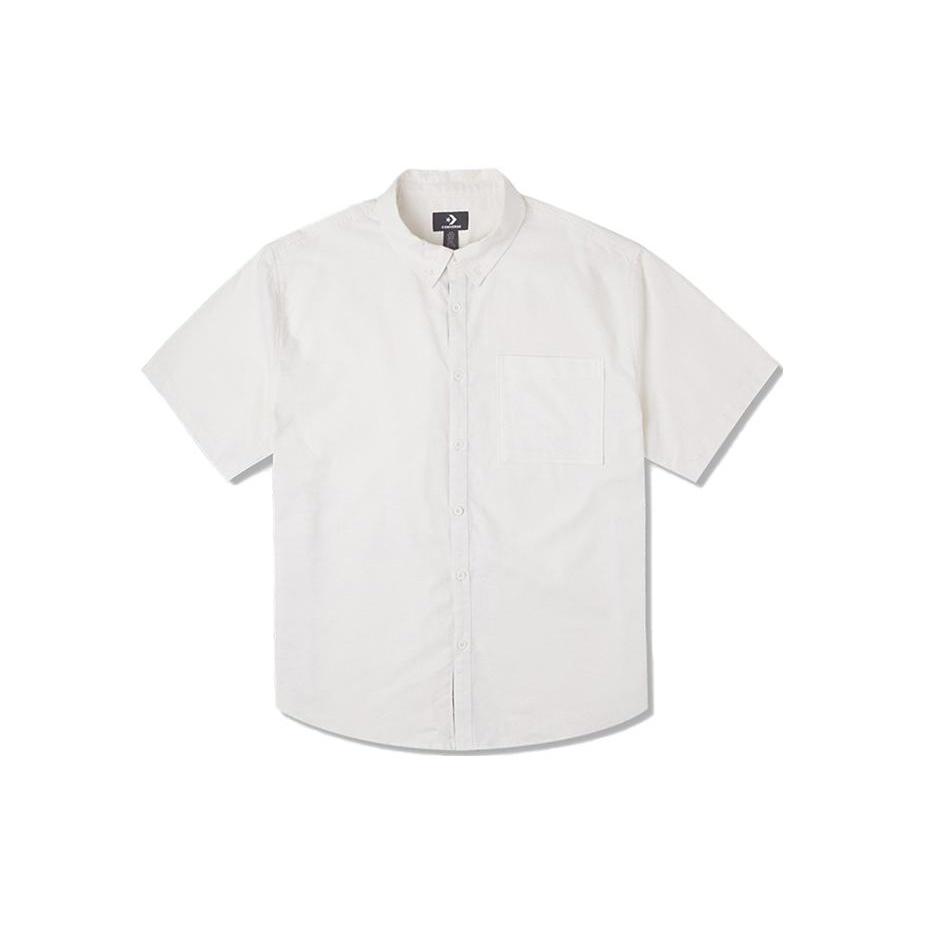 Converse Short Sleeve Basic Woven Shirt Asia Sizing White Men s 10025290-A03 XL