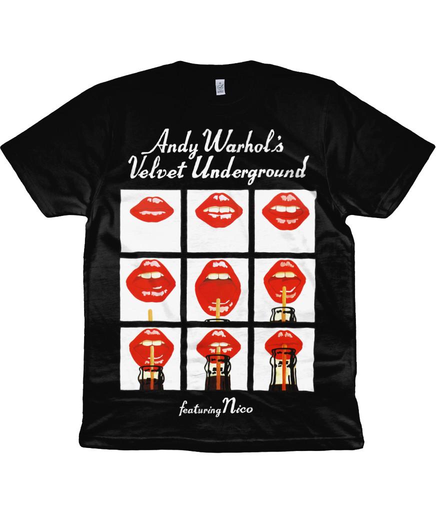 Andy Warhol s Velvet Underground Featuring Nico - 1978 - Organic T-Shirt Mens Womens Tees Top - Black XL