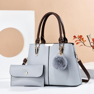 Two-piece Set Womens  Handbag and Wallet Large Capacity One-shoulder Messenger Bag for Fashion Casual Leather Women's Bag