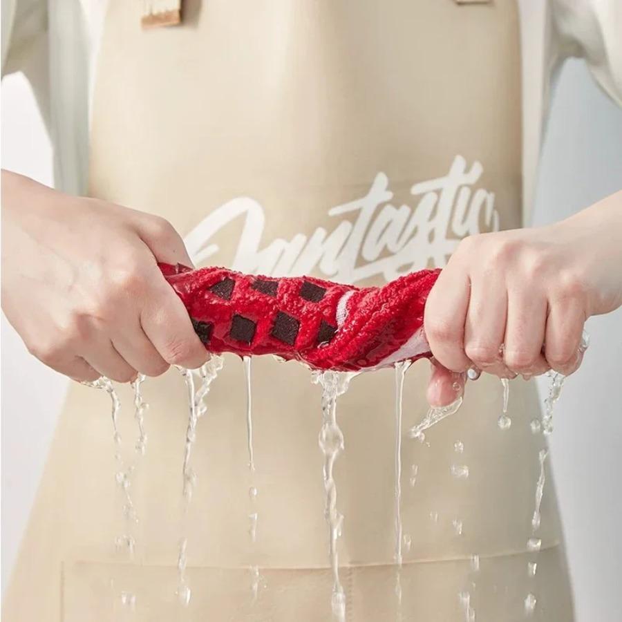 Cute Cartoon Koi Form Hanging Hand Towel Household Bathroom Children's Super Absorbent Handkerchief Square Kitchen Hand Towel