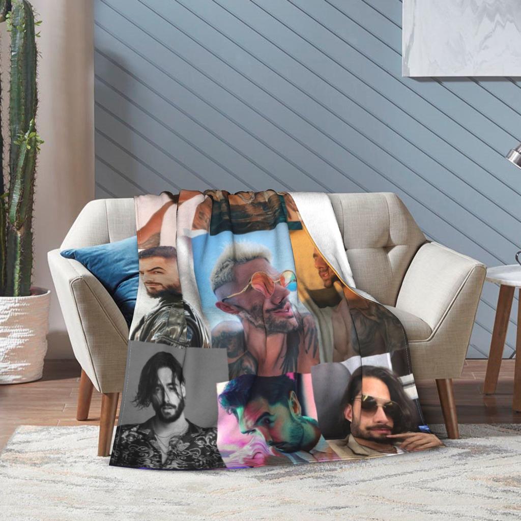 Maluma Pretty Dirty rapper  Blanket Warm Cozy Fluffy  Throw Blankets for Sofa 50x60 Inch Multi-size Plush Thin Quilt