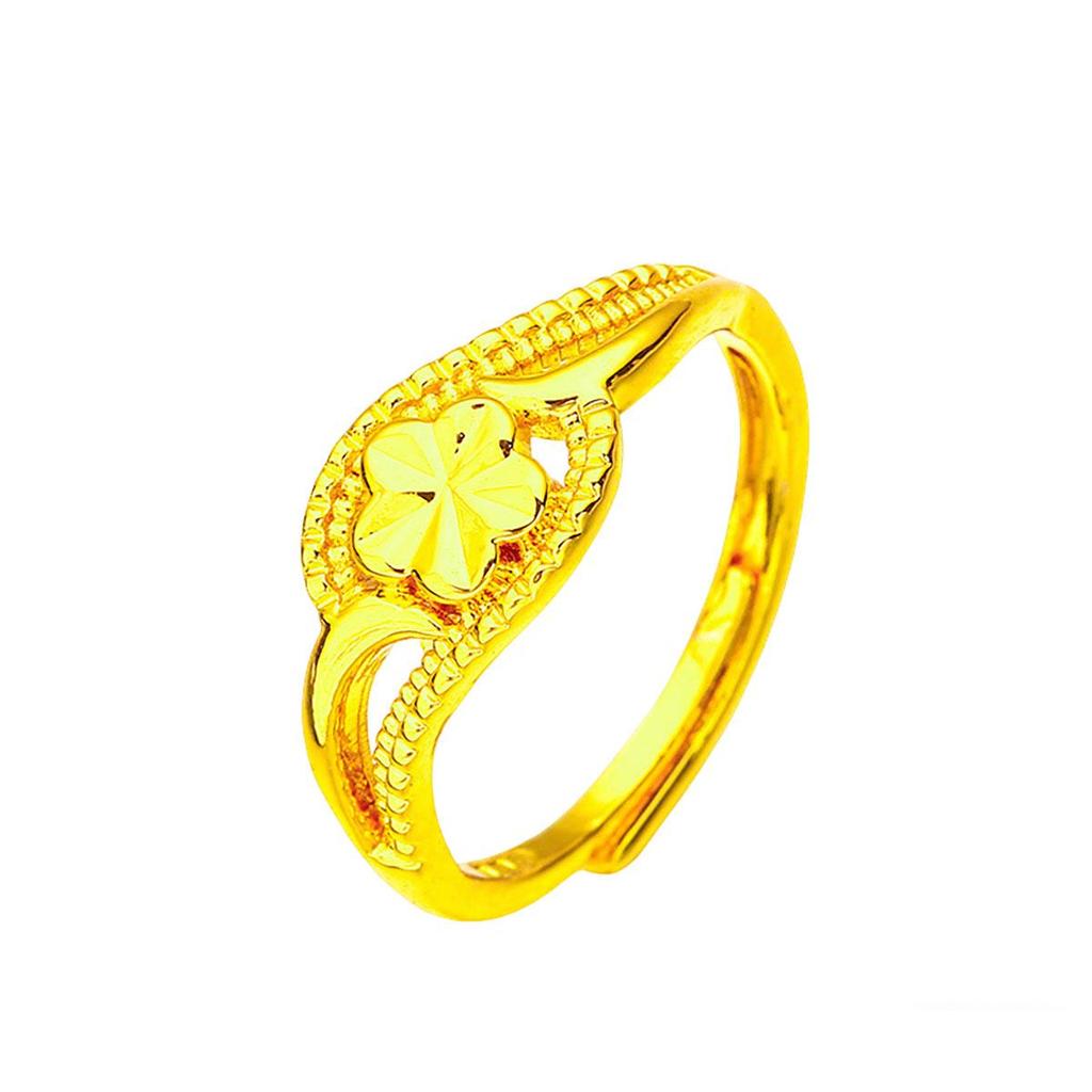 Little Sunflower Open Ring, Women's Niche Design Hollow Versatile Daily Wear Finger Ring Open Adjustable