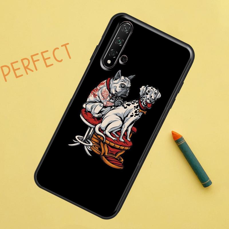 English Bulldog Pug Case For Huawei Nova Y90 Y70 Y61 Y60 9 10 SE Nova 5T 11i 8i 7i 3i P20 P40 P30 Lite P60 Pro