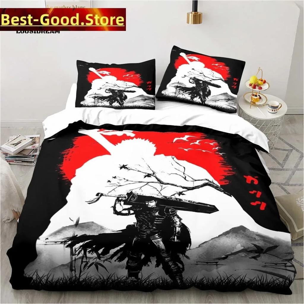 Calssic Comics Berserk Anime Christmas Navidad Gift King Twin Double Child Bedding Set Microfiber or Polyester Duvet Cover Set