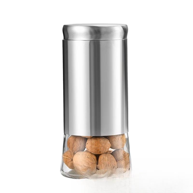 Stainless Steel Airtight Storage Jars (2-Pack)