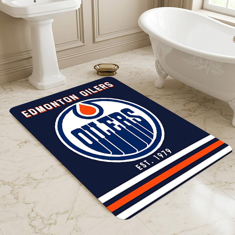 Edmonton Oilers Wohnzimmer rutschfester Teppich Weicher Teppich für Schlafzimmer Spielzimmer Sofa Büro Heimdekoration Fußmatte Weihnachtsgeschenk C9301301