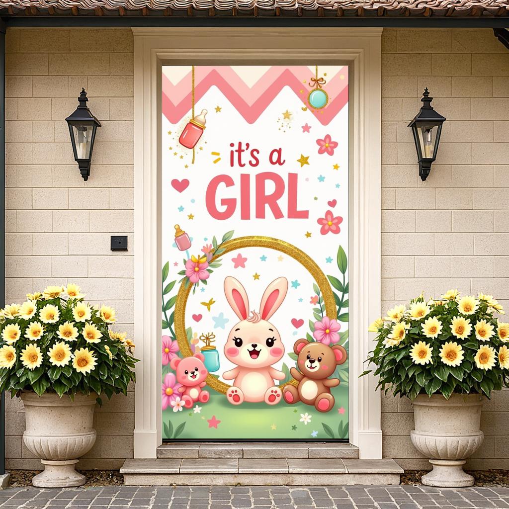 Colorful Background Photo Props Decoration for Welcome Newborn Celebration