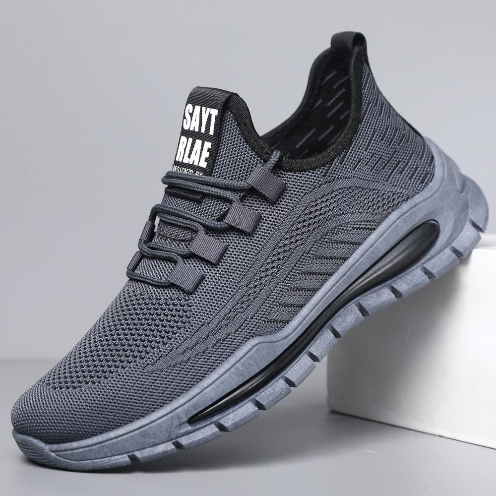 

A 2025 running men s shoes 2025 summer new sports shoes comfortable versatile breathable fly-woven mesh casual shoes 44