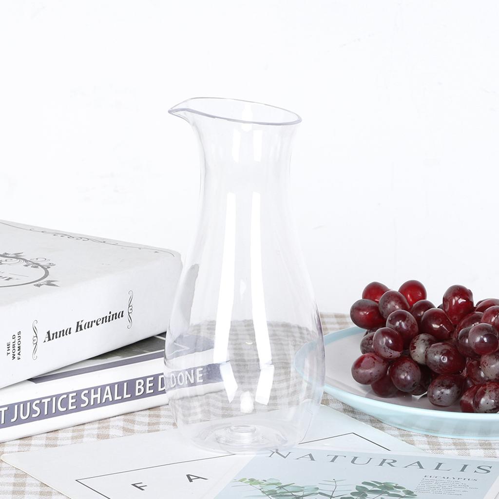 Acrylic Transparent Juice Bottle Water Jug Wine Beverage Container Kettle Carafe for Bar Home