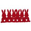 6PCS Easter Bunny Money Holders Funny Felt Cash Holder Card for Banknote Holding Party Decoration Red