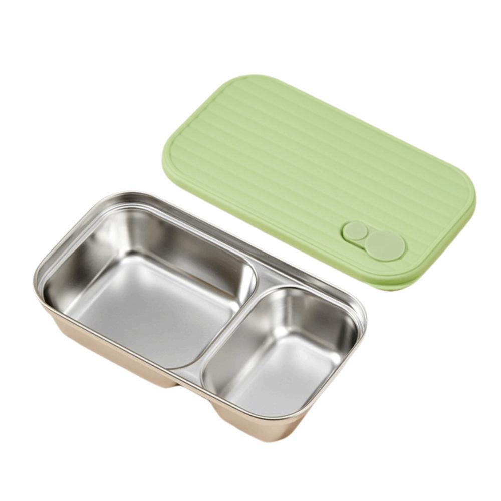 304 Stainless Steel Lunch Box Stackable with Lid Fresh-Keeping Lunch Box Reusable Durable Large Capacity Lunch Box Travel Use