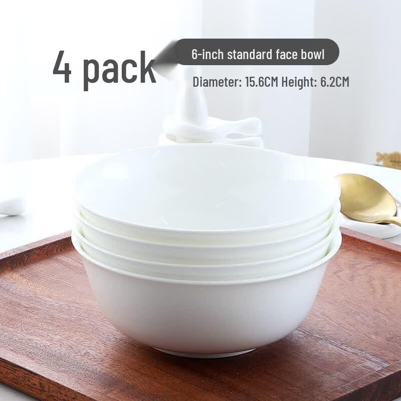 Classic White Ceramic Dining Bowl