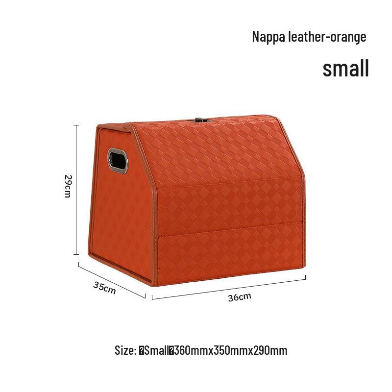 

Органайзер для багажника автомобиля большой вместимости, кожа с узором овчины, складная конструкция с откидной крышкой. 600x350x290mm