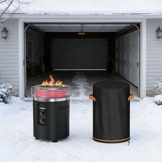 Waterproof Firepit Cover Oxford Cloth Firepit Guard with Drawstring Adjustable Protective Cover from Dust Snow