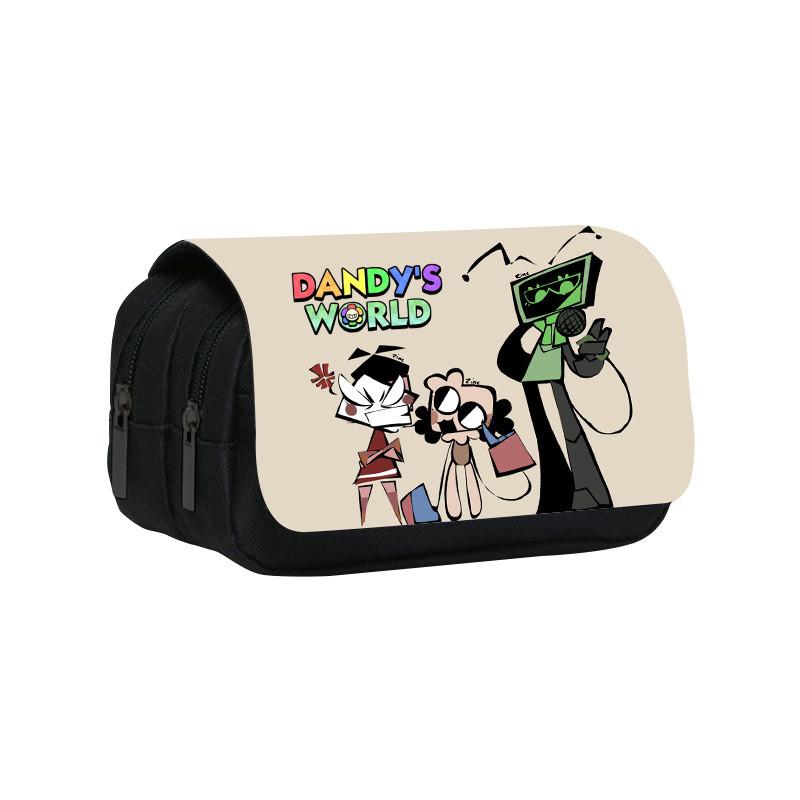 Dandys World Sunflower Design Nylon Pencil Case With Two Layers For School Use