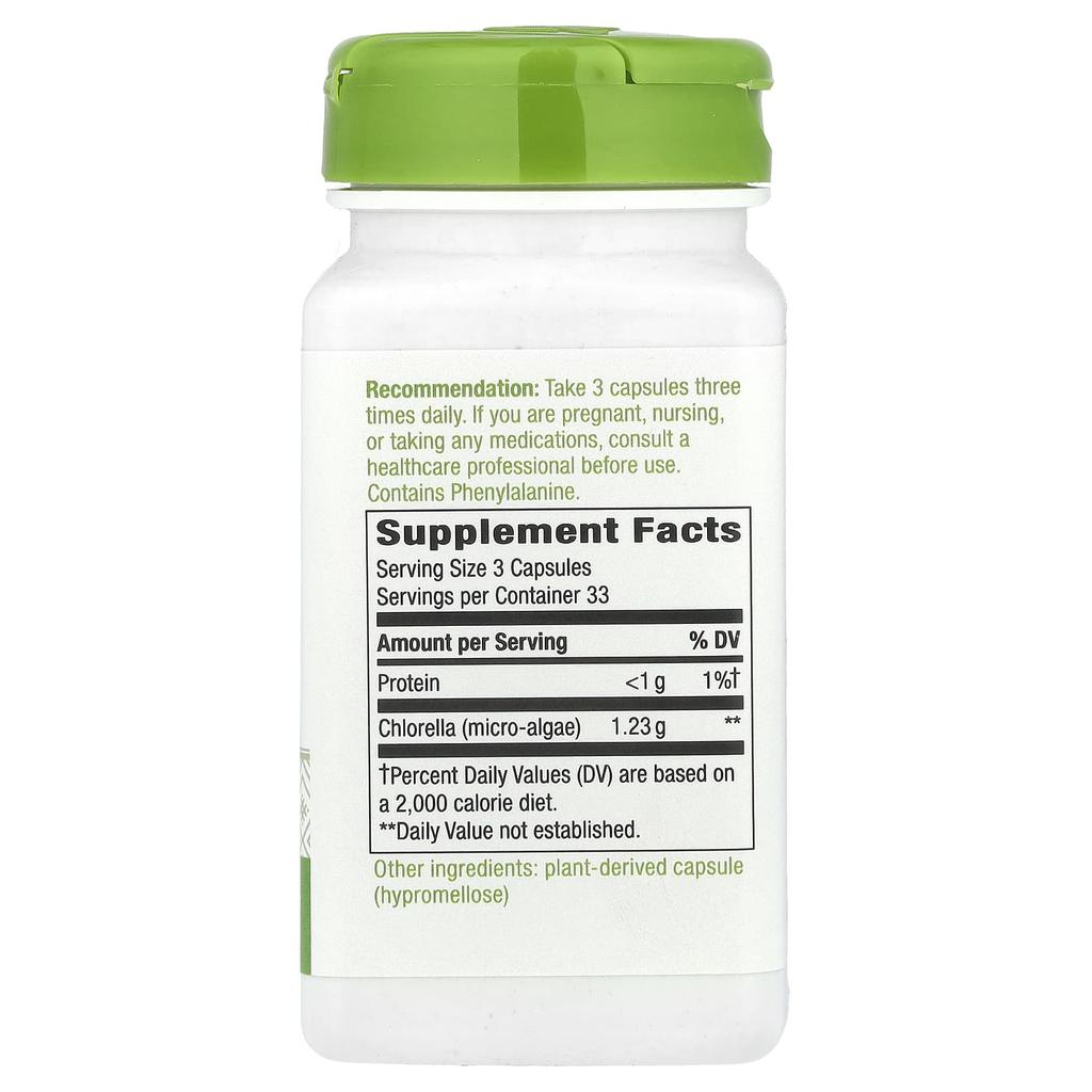 Nature'S Way, Chlorella, Microalgae, 1,230Mg, 100 Veggie Caps (410Mg per Capsule)