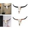 Resin Sheep Skull Wall Art Hand Painted Animal Head Sculpture for Western Bohemian Decor Unique Garden Indoor Hanging Display