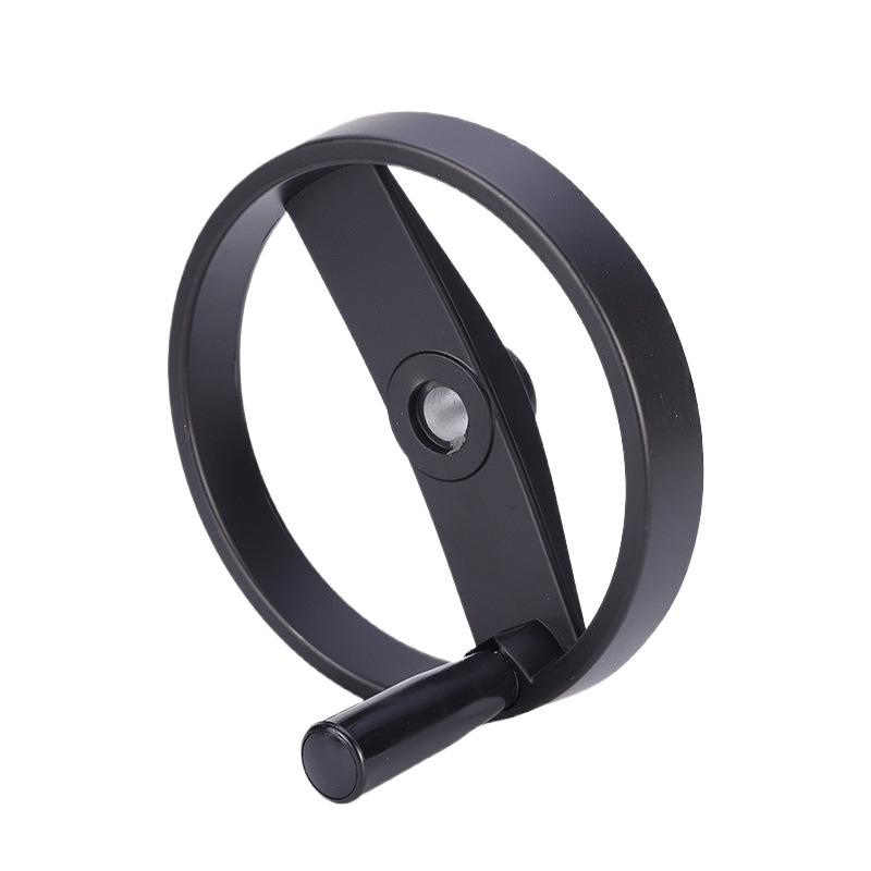 Черный алюминиевый сплав складной ручной кривошип двухспицевый маховик для ротационных машин Customizable