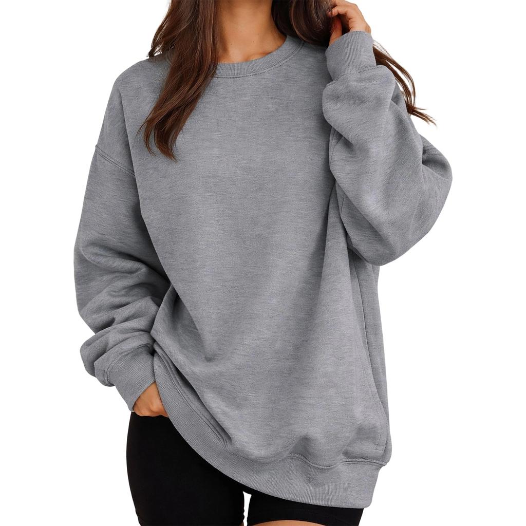 Women's Fashion Casual Long Sleeve Printed Crewneck Sweatshirt Top