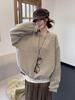 Damen Retro Gestreiftes Rundhals Langarm Sweatshirt - 2025 Koreanischer Stil Lockerer Schnitt Herbst/Winter Trend