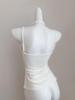 Women's Sexy Lace Halter Top with Padded Bust - Slimming Faux Two-Piece Versatile Tank