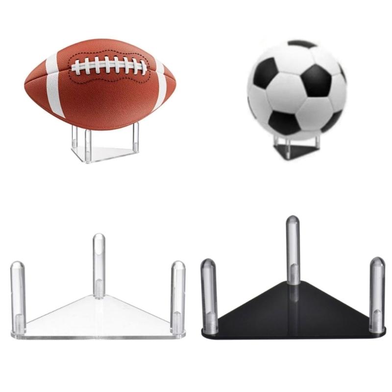 2pcs Shatterproof Acrylic Sports Trophies Display Rack with Nonslip Base Sports Decors Shelf for Collectibles Storage