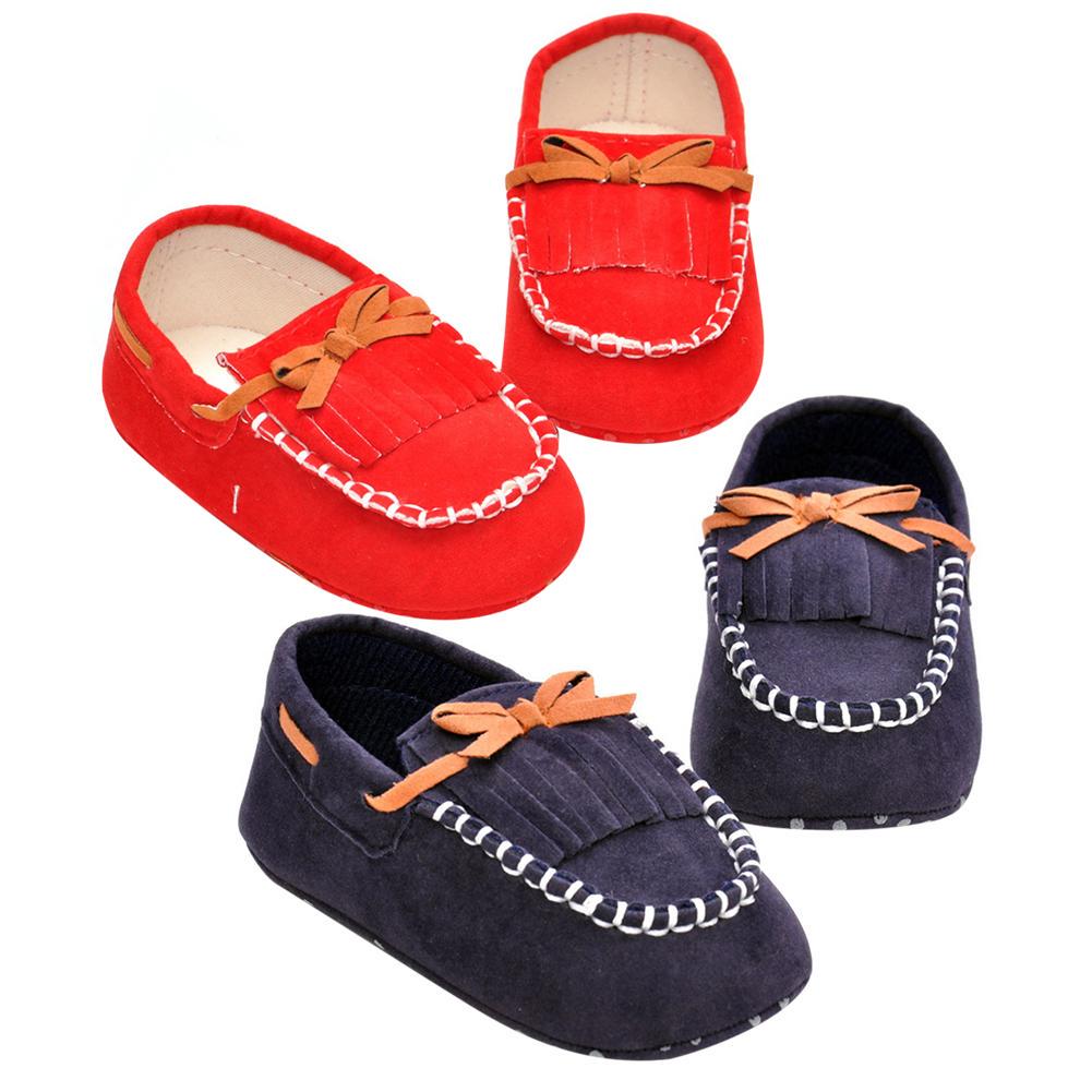 Toddler Baby Unisex Fashion Dots Lace Up Soft Sole Anti-Slip Shoes Prewalkers Red 13cm