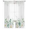 Christmas Tree Bedroom Transparent Sheer Curtains Holiday Decoration Window Voile Tulle Curtain