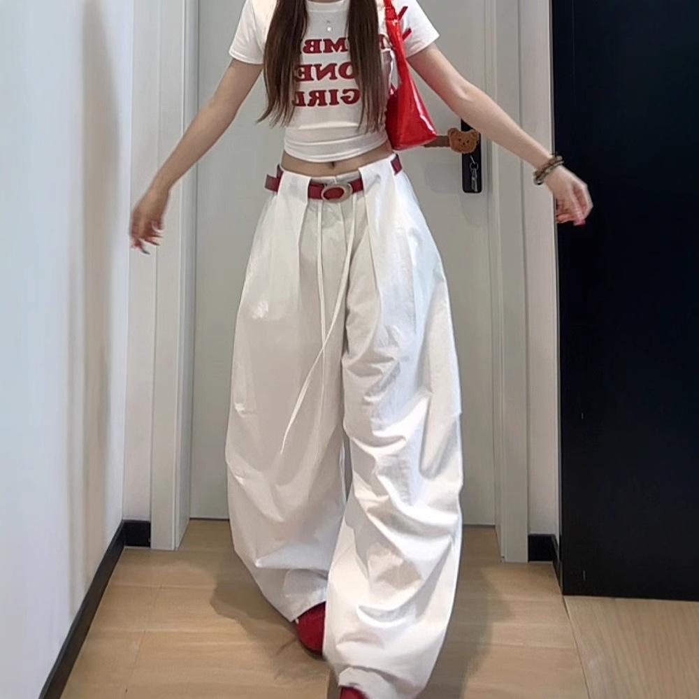 Summer New Loose Sports Quick-drying Pants Women's Solid Color Casual Versatile Wide-leg Pants