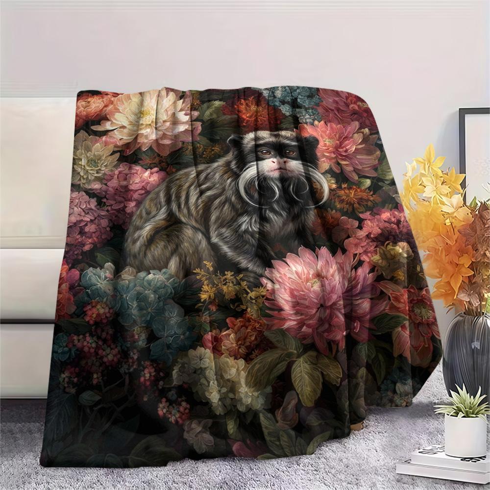 1PC Forest System Print FlAannel Blanket, High Quality Comfortable for All Seasons, Home Decor, Warmth and Comfort