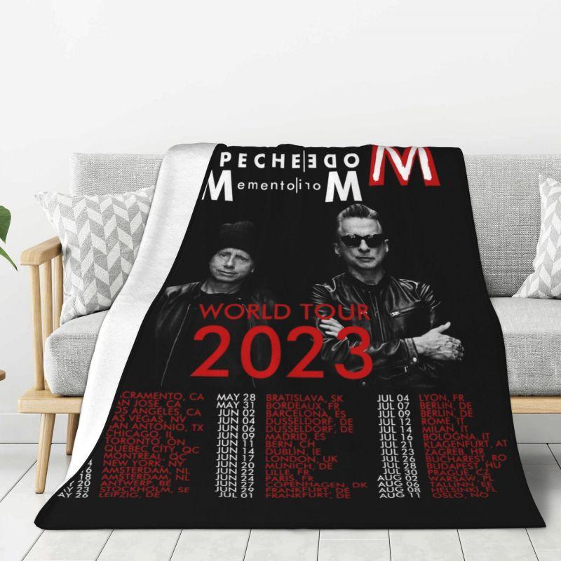 Custom Sofa Fleece Depeche Cool Mode Heavy Metal Rock Band Throw Blanket Warm Flannel Blankets for Bedroom Home Sofa Quilt
