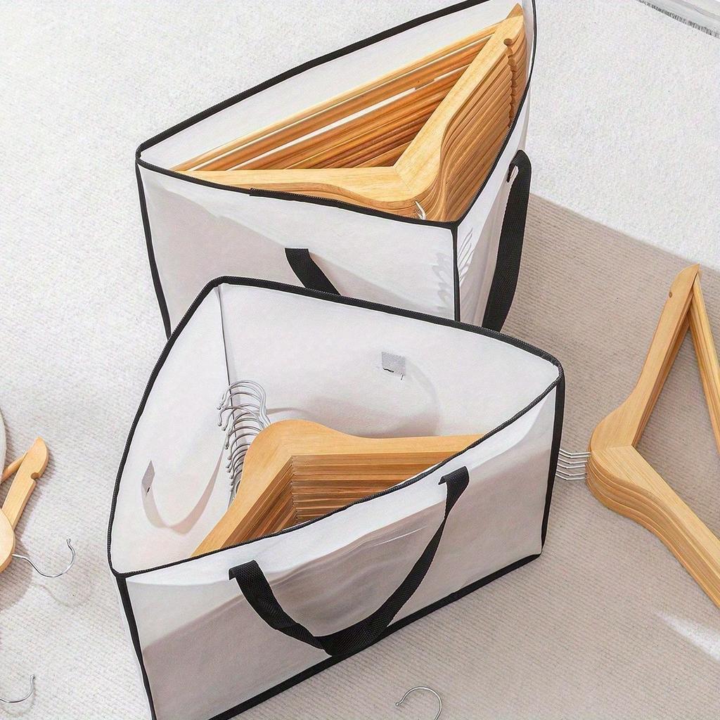 Clothes Hanger Organizer Holder for Space Saving, Hanger Triangle Storage Bag with Handles for Closet Tidier Laundry