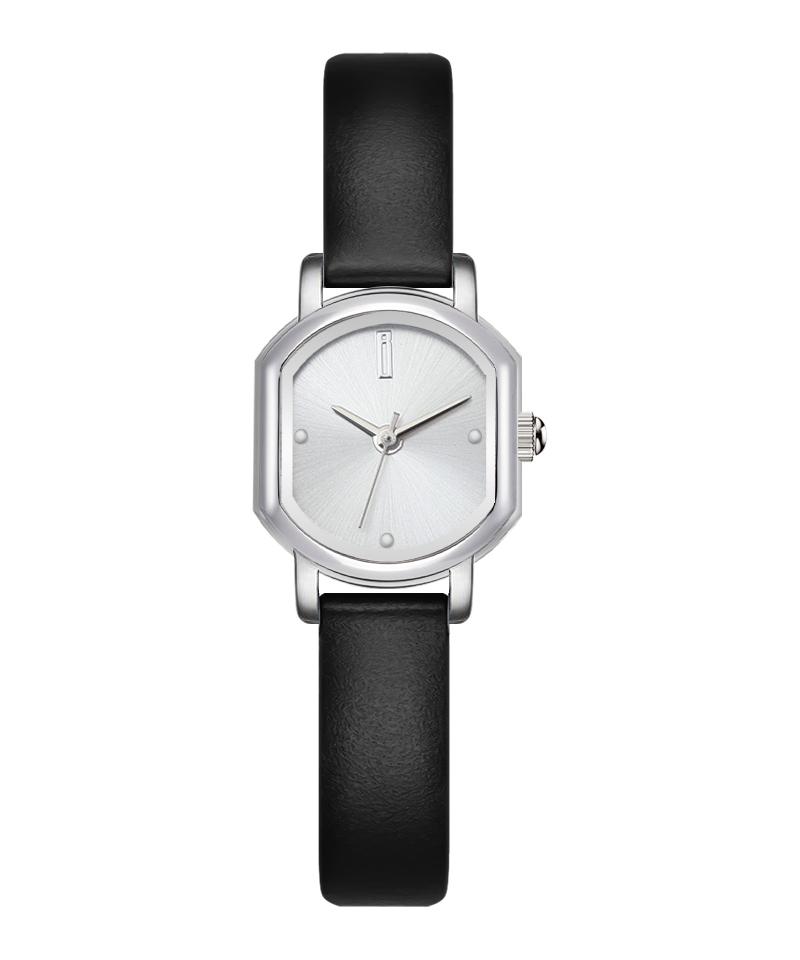 Beullangsieleu Ciel Classic Dot Silver Bw10925L-Wwbk Square Leather Women'S Watch