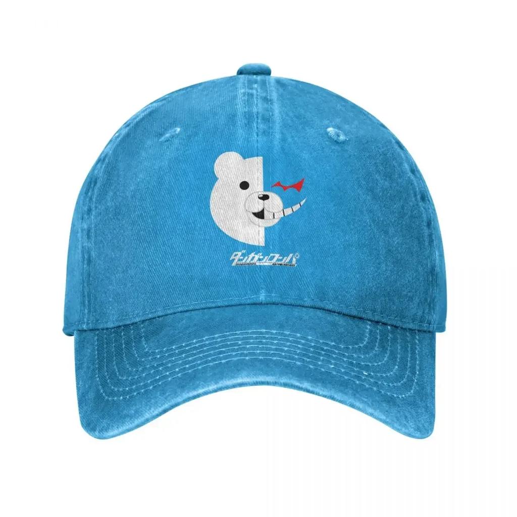 Danganronpa Monokuma Baseballkappe Anime Unisex Bär Used Gewaschene Hüte Kappe Klassisch Alle Jahreszeiten Reisen Verstellbare Passform Kopfbedeckung