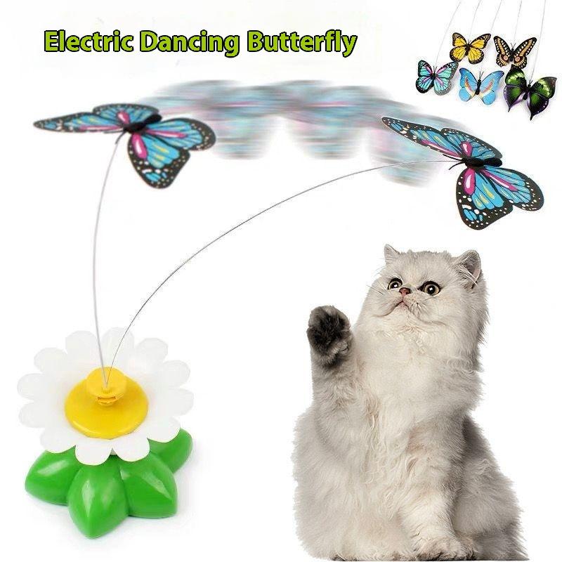 Cat, self-hi electric bird toy cat teaser rotating cat automatic flying hummingbird butterfly cat simulation