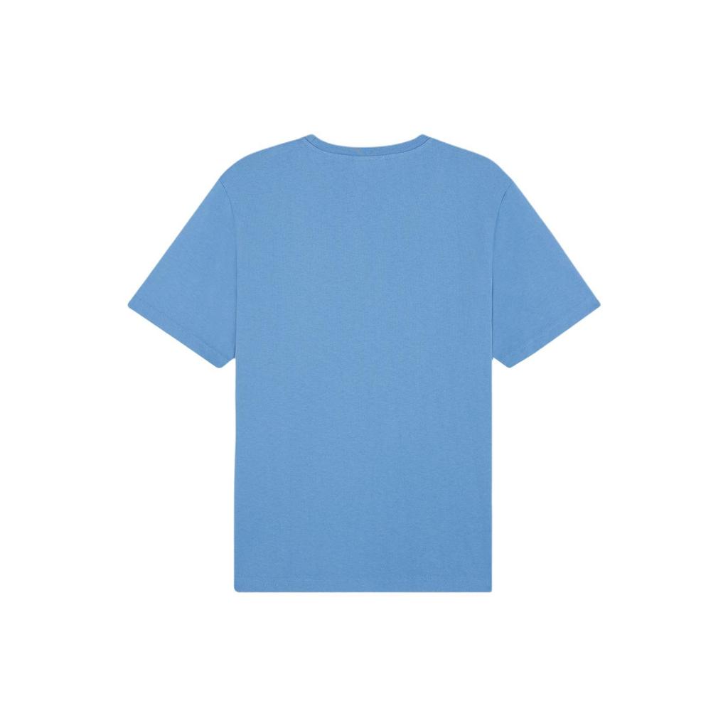 Maison Kitsune SS24 Fox Head Patch Crew Neck Short Sleeve T-Shirt Men T-Shirt Hampton-Blue MM00127KJ0118-P428