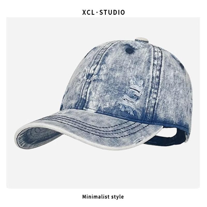 Spring and Autumn New Hat Men's Fashion Ripped Cowboy Baseball Cap Street Hip Hop Cap Women