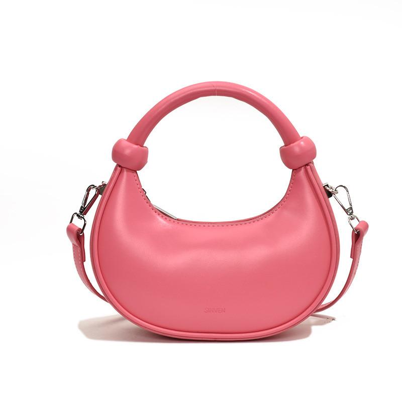 IELGY Korean Version Fashionable Hand-Carrying Crescent Bag Unique One-Shoulder Niche All-Match Messenger Bag