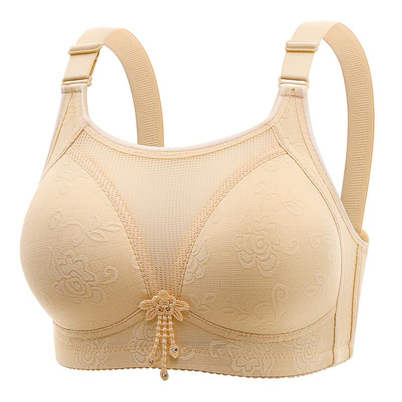 

Plus Size Wireless Bra with Side Support Comfortable, Breathable, Sweat-Wicking Jacquard-Patterned Bandeau Maternity Underwear 36/80