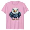 Grumpy Eagle Cartoon TShirt Wildlife Gift For Him And Her
