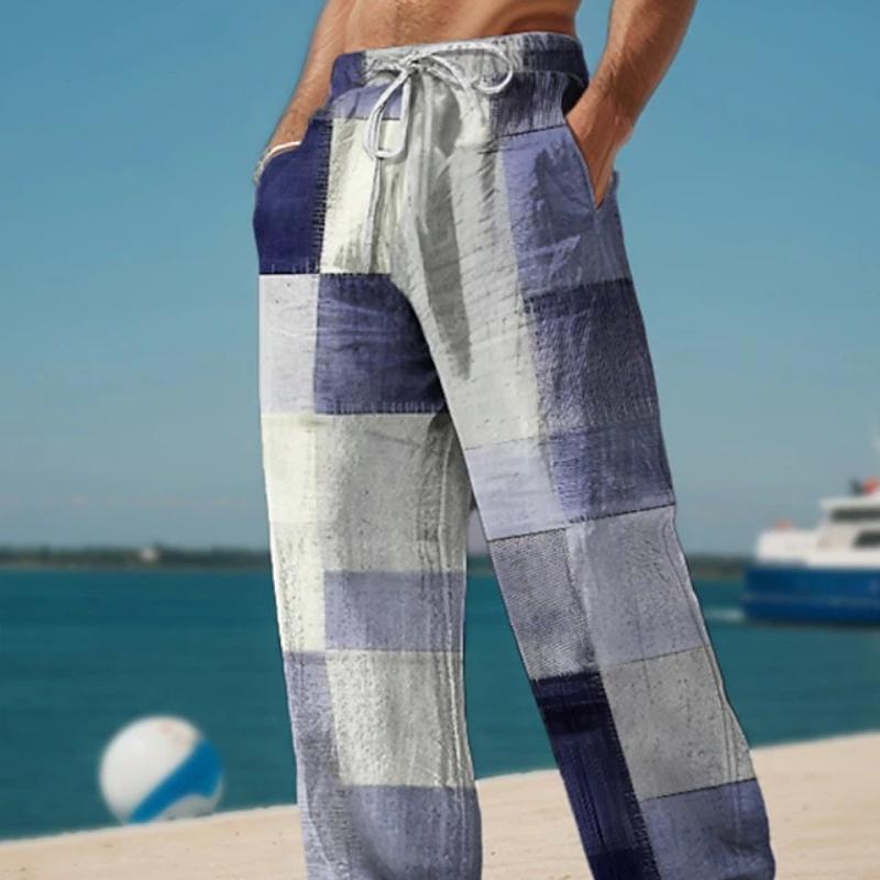 Men'S Athletic Leisure Pants Featuring Equipped with an Elastic Waistband And Pockets - These Straight-Cut Casual Pants Are Perfect for All Seasons