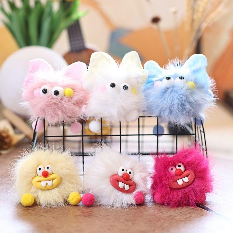 Coal Cute Little Ball Pendant With Bucktooth And Bow Design For Kids Teen And