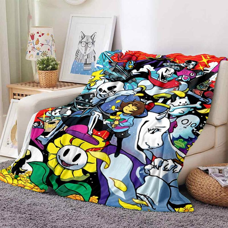 Underground Legend Game Sofa Bed Blanket Super Soft Warm U-Undertale Sans Funny 3D Print Blanket Cover Fleece Throw Blanket