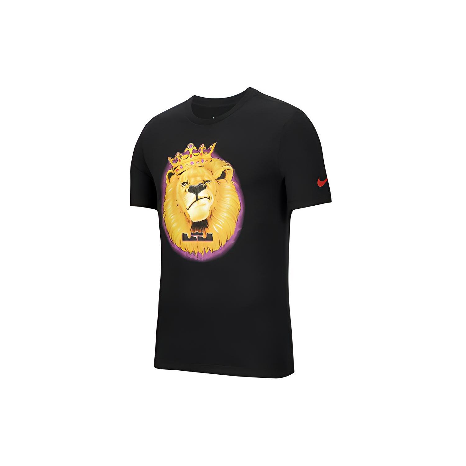 Nike DRI-FIT Printing Round Neck Short Sleeve Black Men s CW5015-010 S