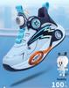 Babudou Boys' Autumn Leather Breathable Sneakers - Mid-Large Child Basketball Shoes with Rotary Button, Ideal for Running.